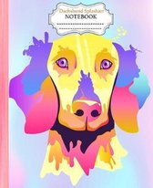 Dachshund Splashart Notebook: : Colorful Dachshund Splash Art Notebook Wide Ruled 7.5 x 9.25 in, 100 pages book, glossy cover for young artist, stud