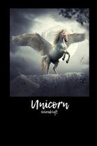 Unicorn Schreibheft: 119 Seiten Einhorn Schreibheft, Notizbuch, Skizzenblock liniert