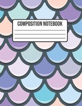 Composition Notebook: Mermaid Wide Ruled College Notepad 8.5 x 11 100 pages