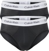 Calvin Klein Hipster Brief (2-pack) - heren heupslips - zwart met witte band -  Maat: M