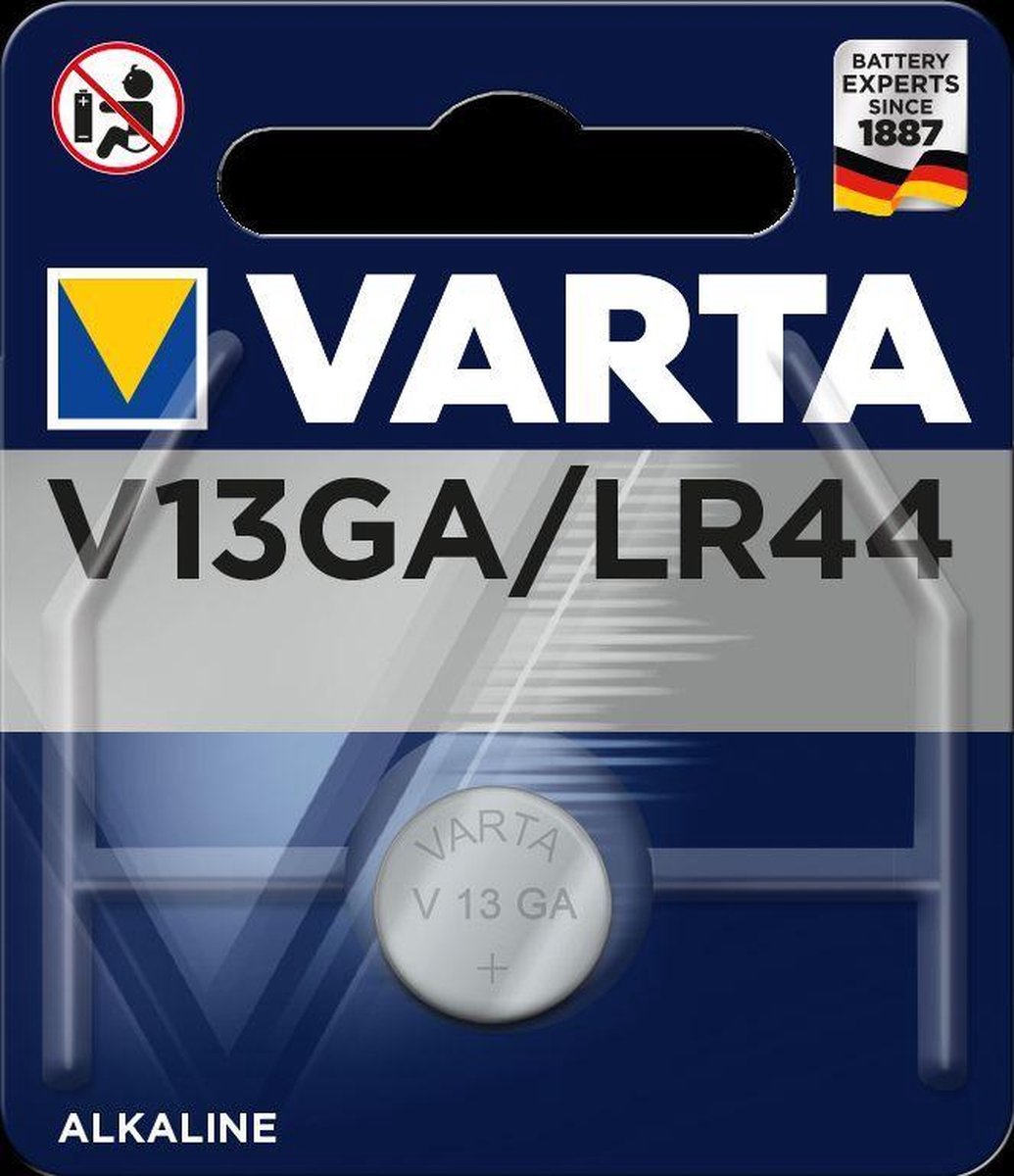 Varta - Knoopcel batterij - LR44 - High Energy Alkaline - 1,5 Volt | bol.com