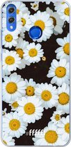 Honor 8X Hoesje Transparant TPU Case - Daisies #ffffff