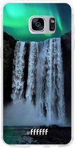 Samsung Galaxy S7 Edge Hoesje Transparant TPU Case - Waterfall Polar Lights #ffffff