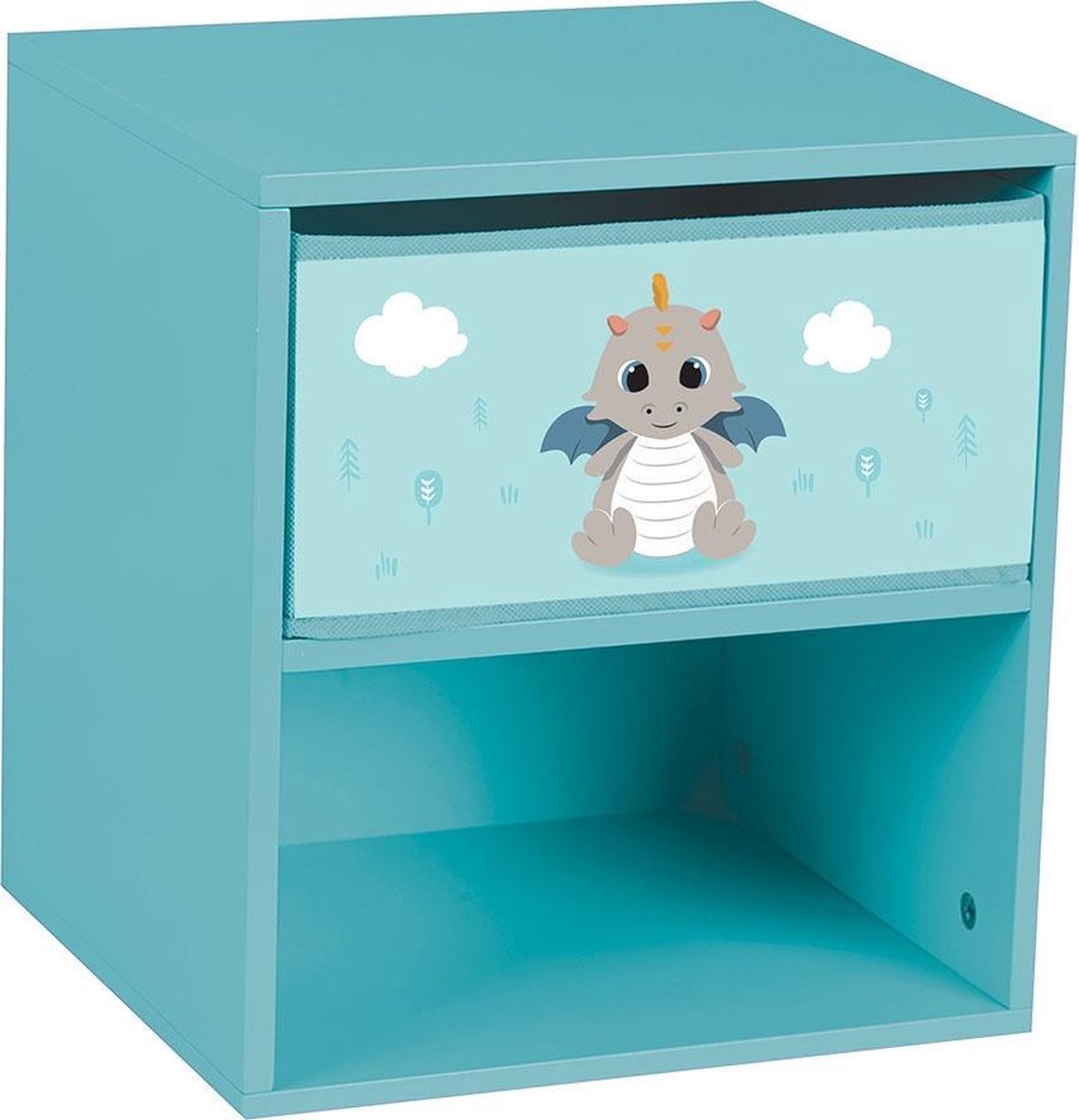 Fun House Leon de Draak Nachtkastje - 36 x 33 x 30 cm - MDF Multi