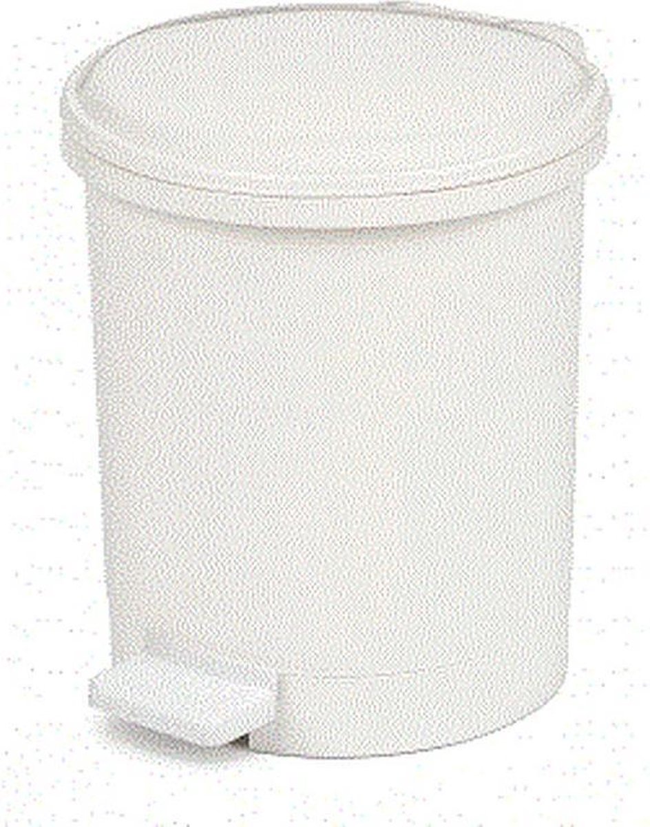 Pedaalemmer - 12 liter - Wit - Kunststof
