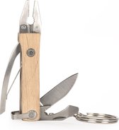 Kikkerland Sleutelhanger - Mini tang - Multitool - Bevat een flesopener / schroevendraaier / mes - Cadeau voor man