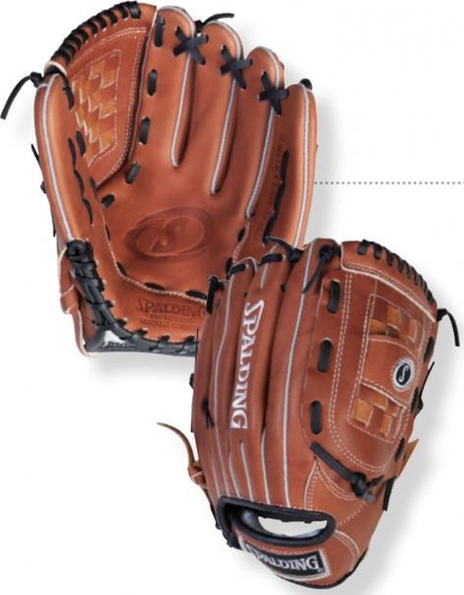 Gant de Baseball Spalding 42060 Full Leather - 12 pouces - Marron / Zwart |  bol.com