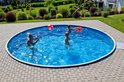 Staalwand zwembad Azuro - liner zwembad - hout design - Afmeting: 4,60 x 1,20 m | inclusief liner, skimmer en inspuiter