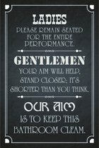Wandbord - Bathroom Rules Ladies And Gentlemen