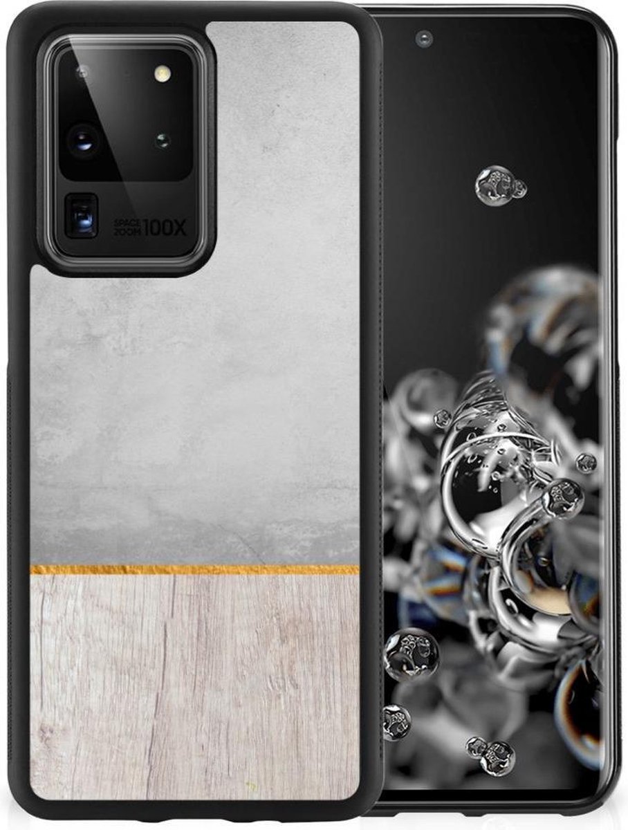 Samsung Galaxy S20 Ultra Grip Case Wood Concrete