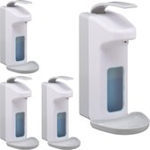 Relaxdays 4 x desinfectie dispenser - zeepdispenser - zeeppomp - zeep dispenser – lotion