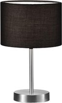 LED Tafellamp - Tafelverlichting - Trion Hotia - E14 Fitting - Rond - Mat Zwart - Aluminium - BSE