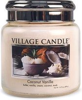 Village Candle Geurkaars - Coconut Vanilla Ø9,5 x 11 cm Wax Crème