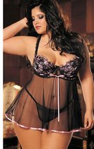 Only Women Babydoll - Gevoerde beugelcups - Roze strik - M 36-38