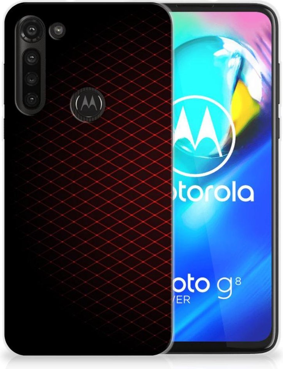 Motorola Moto G8 Power TPU bumper Geruit Rood