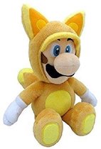 Mario Bross Luigi Pluche Power Knuffel Bruin/Geel 30 cm -  Luigi Fox