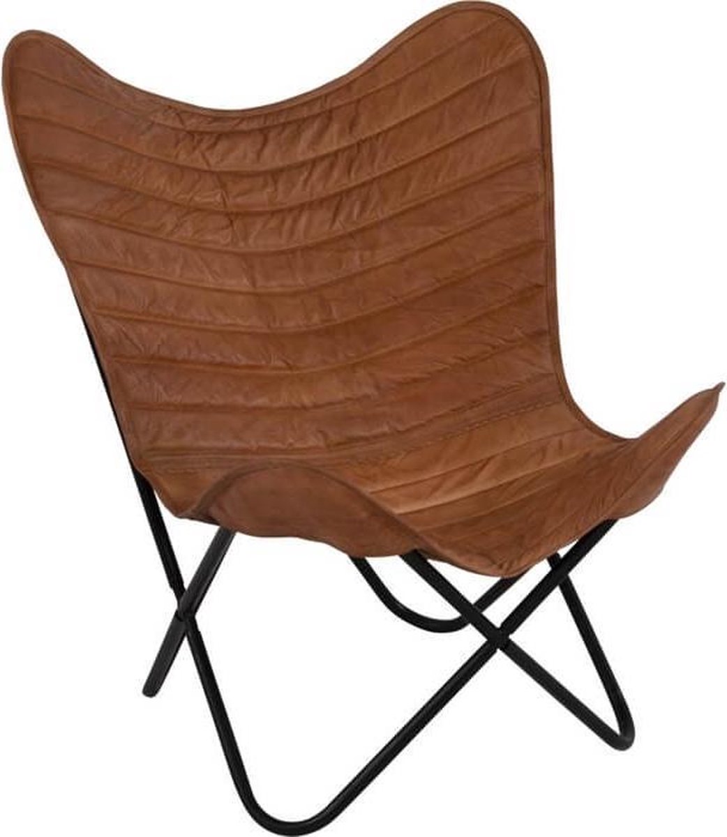 Lesli Living Fauteuil papillon Billy - Marron