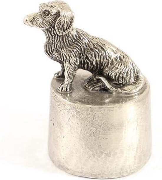 Teckel à poil long avec destination cendres - Chiens Statue de frêne Urne d'animaux pour votre chien bien-aimé