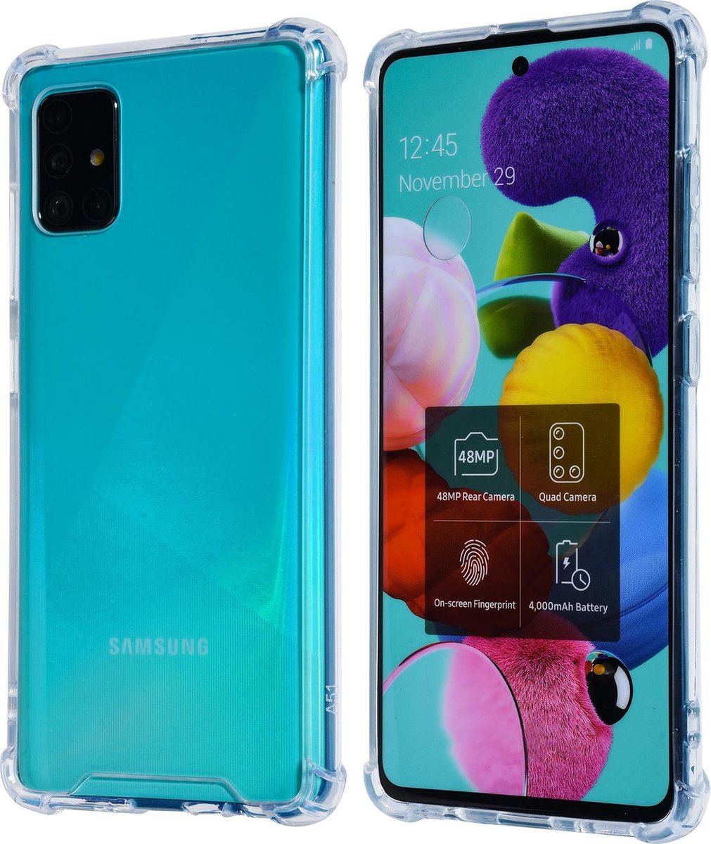 Samsung Galaxy A71 Transparant Backcover hoesje - Anti schok (A715F)