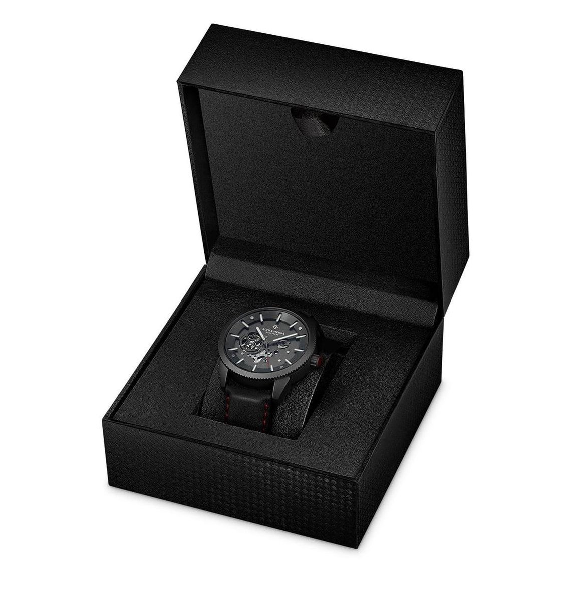 Alpha Sierra Heartbeat R102 Noir Rouge Montre pour homme O 43 5 mm bol