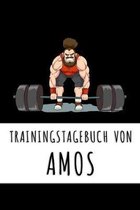 Trainingstagebuch von Amos: Personalisierter Tagesplaner f�r dein Fitness- und Krafttraing im Fitnessstudio oder Zuhause