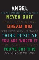 Angel You Are Stronger Than You Think Never Quit Prove Them Wrong Dream Big You Have What It Takes Think Positive You Are Worth It Dont Stop Believing