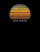 San Diego: California Notebook Lined College Ruled Paper For Taking Notes. Stylish Journal Diary 6 x 9 Inch Soft Cover. For Home,