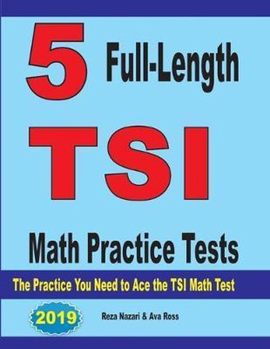 5 Full-Length TSI Math Practice Tests - cover
