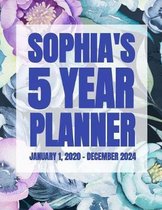 Sophia's 5 Year Planner: January 1, 2020 - December 31, 2024, 262 Pages, Soft Matte Cover, 8.5 x 11