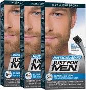 3 x Just For Men Beard Light Brown M25