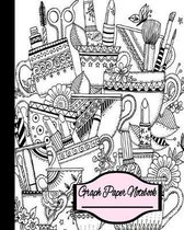 Graph Paper Notebook: Cute Cat Cover Graph Notebook, 5x5 Graph 110 Sheets (Large, 8 x 10) Coloring Cover Page and Bonus Back Page, Matte. Sc