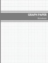 Graph Paper Notebook: Quad Rule 5x5 per Inch Composition Page Bound Comp Book, Minimalist Matte Grey Cover