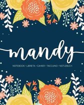 Mandy: Notebook - Libreta - Cahier - Taccuino - Notizbuch: 110 pages paginas seiten pagine