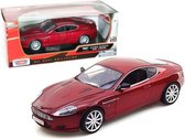 Aston Martin DB9 Coupe Rood 1/24 Motor Max - Modelauto - Schaalmodel - Miniatuurauto