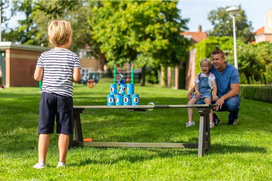 Schildkröt Blikwerpen – 10 Metalen Blikjes Met Smiley-design En 3 Werpzakken, Binnen- En Buitenspel Voor Kinderen Vanaf 3 Jaar