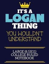 It's A Logan Thing You Wouldn't Understand Large (8.5x11) College Ruled Notebook