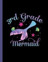 3rd Grade Mermaid: Notebook Ocean Sea Student Teacher Wide Ruled Lined Paper