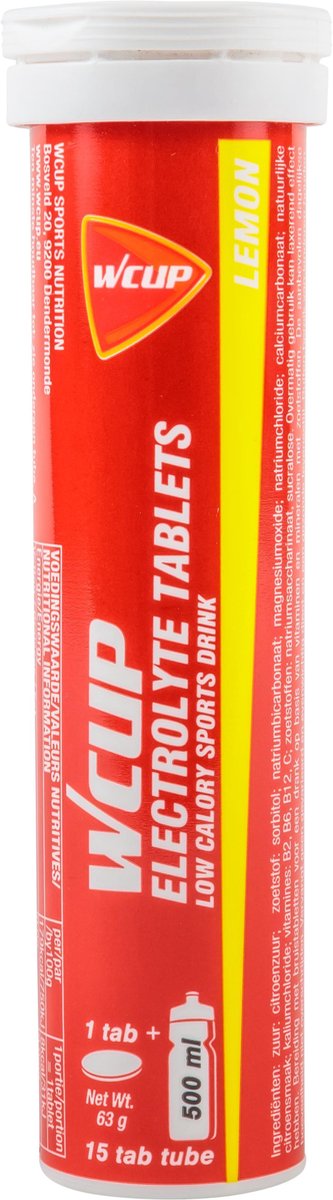 Goedkoopste Wcup Sport Electrolyte Tablets Lemon (15 x 4,2g