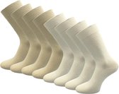 8 paar Bonanza basic sokken - Naadloos - Beige-Lichtbeige - Maat 39-42