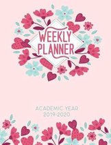 Weekly Planner Academic Year 2019-2020: Dated Calendar With To-Do List and space for Notes, Cute floral cover