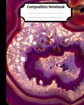 Deep Purple Geode Rock Composition Notebook