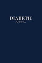 Diabetic Journal: Daily Diabetic Log Book with Diet Journal, Blood Sugar Log, & Health Log (1 Year), Navy