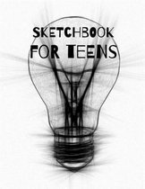 Sketchbook for teens: sketch draw scribble design a sketchbook for growing minds