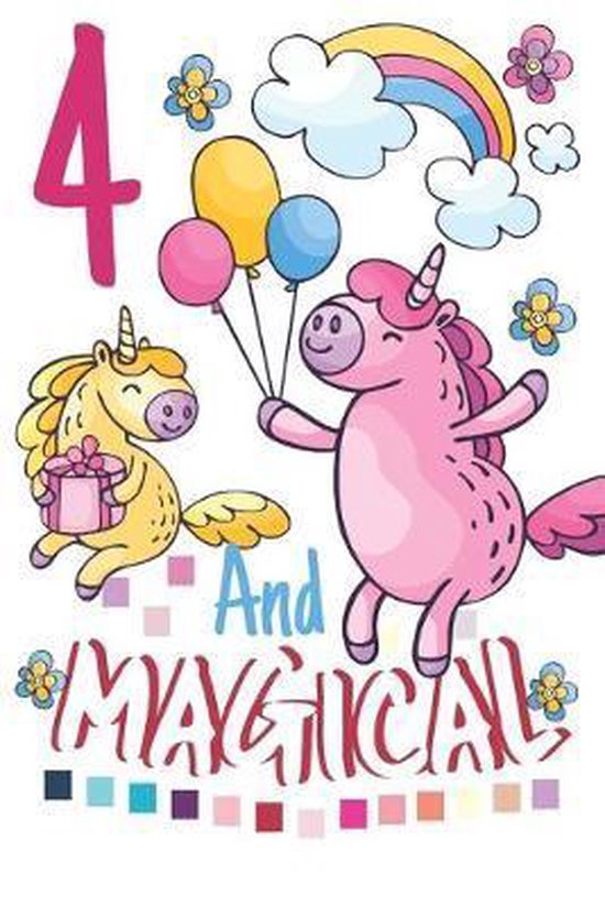 Bol Com 4 And Magical Birthday Unicorn Sketchpad For Girls 4 Years Old Birthday Gifts