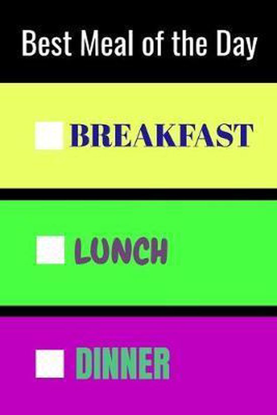 Best Meal of the Day Breakfast Lunch Dinner Meal Planner Monthly