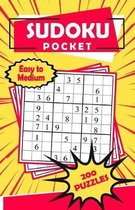 Sudoku Pocket: Compact Size, Travel-Friendly Book with 200 Easy to Medium Sudoku Puzzles and Solutions