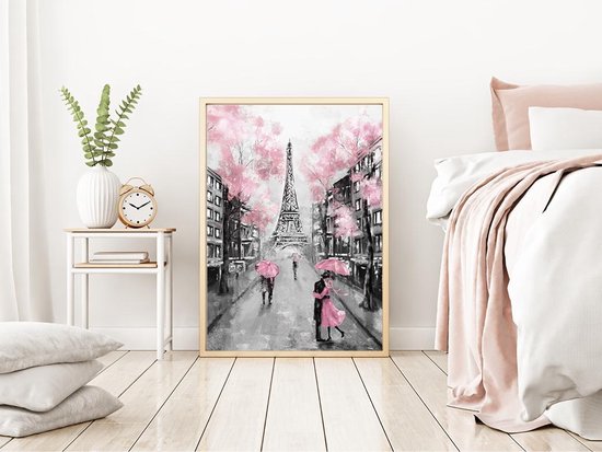 telex Corroderen Beperkingen Parijs poster - Eiffeltoren poster- kamer poster - liefde -roze poster -  slaapkamer... | bol.com