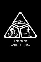 Triathlon: 6x9 Triathlon - blank with numbers paper - notebook - notes