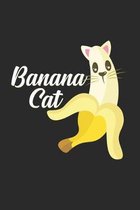 Banana cat: 6x9 Banana - blank with numbers paper - notebook - notes