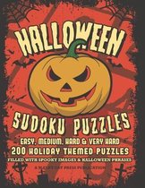 Halloween Sudoku Puzzles - Sleepy Cat Press: 200 Halloween Themed Sudoku Puzzles